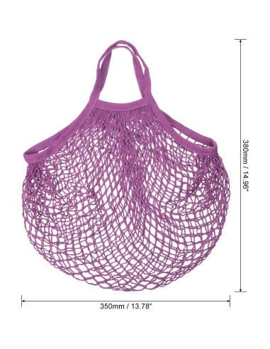 Bolsa de Malla de Algodón MECCANIXITY Reutilizable 38x35cm