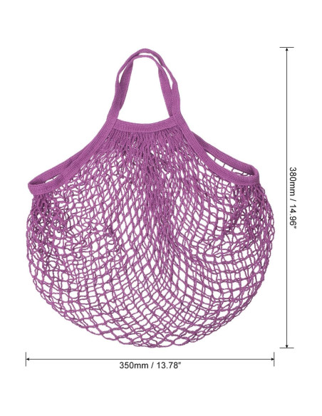 Bolsa de Malla de Algodón MECCANIXITY Reutilizable 38x35cm Bolsa de Malla de Algodón MECCANIXITY Reutilizable 38x35cm
