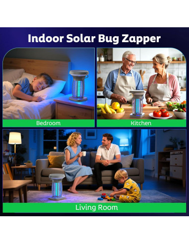 Zapper Solar de Insectos OnBeam 4200V Impermeable Gris Claro