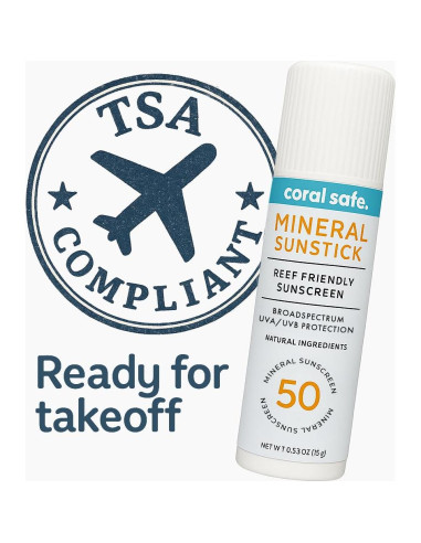 Protector Solar Mineral Coral Safe SPF 50 Stick 14g - Biodegradable