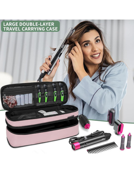 Funda de Viaje Doble Capa OUUTMEE para Secador y Estilizador Funda de Viaje Doble Capa OUUTMEE para Secador y Estilizador