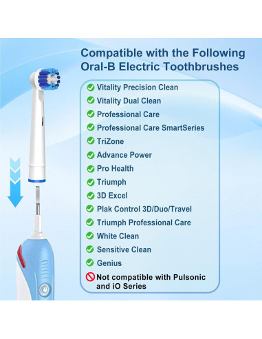 Cabezas de cepillo de repuesto Sdiveson para Oral-B, 20 piezas