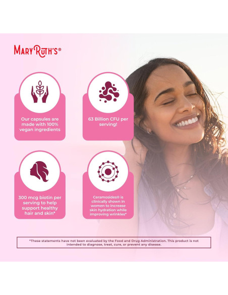 Cápsulas de Belleza Probioticas MaryRuth 60 Unidades Veganas Cápsulas de Belleza Probioticas MaryRuth 60 Unidades Veganas