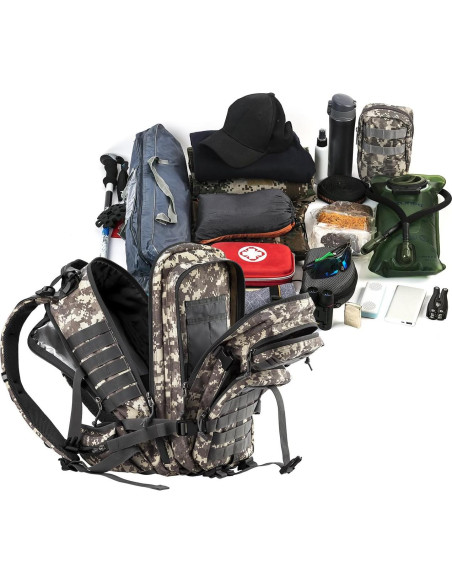 Mochila Táctica Gelindo 35L Camuflaje con Sistema Molle Mochila Táctica Gelindo 35L Camuflaje con Sistema Molle