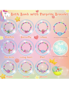 KAV Conjunto de 9 Bombas de Baño Efervescentes con Pulsera 2