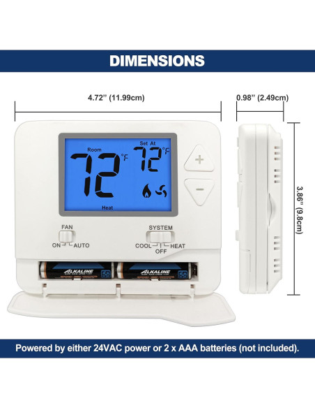 Termostato Digital No Programable ELECTECK 2 Paquete 24V Termostato Digital No Programable ELECTECK 2 Paquete 24V
