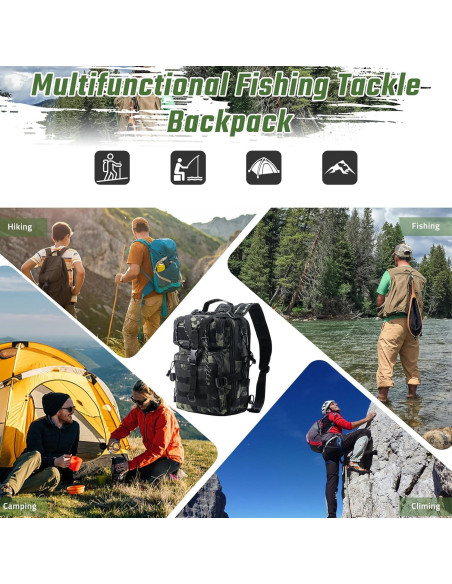 Mochila de Pesca Táctica Militar Verde 0.90 kg 38x29x6 cm Mochila de Pesca Táctica Militar Verde 0.90 kg 38x29x6 cm