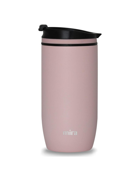 Taza de Café de Viaje MIRA 16 oz Acero Inoxidable Rosa Taffy Taza de Café de Viaje MIRA 16 oz Acero Inoxidable Rosa Taffy