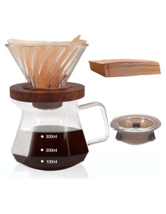 Cafetera de Goteo Mogrecha 400ml Vidrio Borosilicato + 50 Filtros