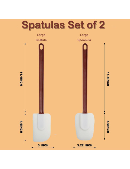 Juego de Espátulas de Silicona KSIFJRTO 41.9 cm Resistentes al Calor