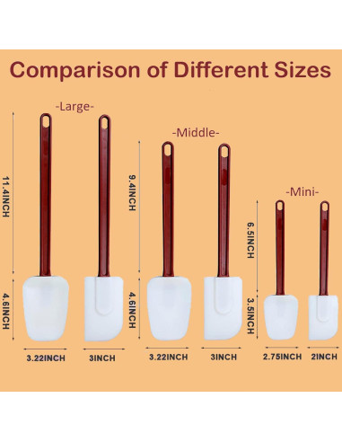 Juego de Espátulas de Silicona KSIFJRTO 41.9 cm Resistentes al Calor