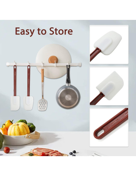 Juego de Espátulas de Silicona KSIFJRTO 41.9 cm Resistentes al Calor