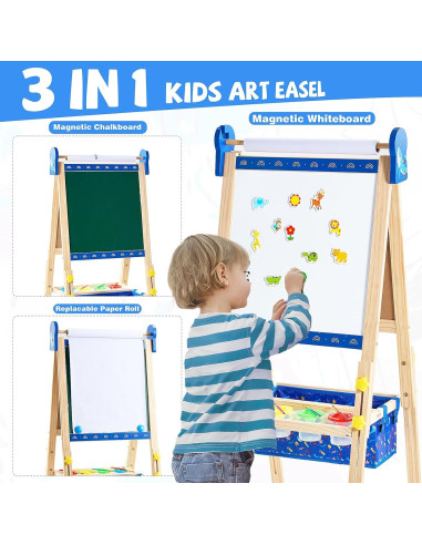 Caballete de Arte Ajustable SWINSKUAD para Niños 3-12 Años