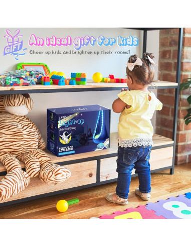 Columpio Pod Iluminado LFSMVT para Niños Azul Estrellado