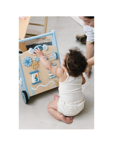 Andador de Madera Beright para Bebés 12-36 Meses Azul