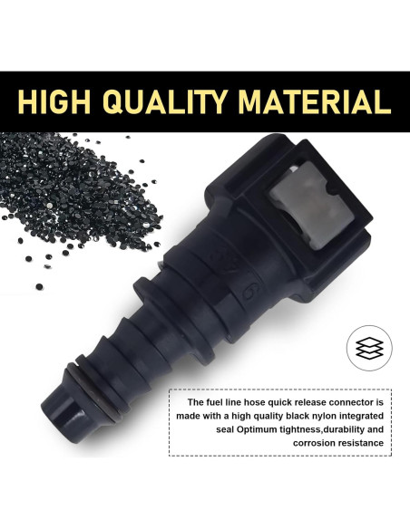 Conector de manguera de combustible Arwrilt 2 PCS 9.49mm a 8mm Conector de manguera de combustible Arwrilt 2 PCS 9.49mm a 8mm