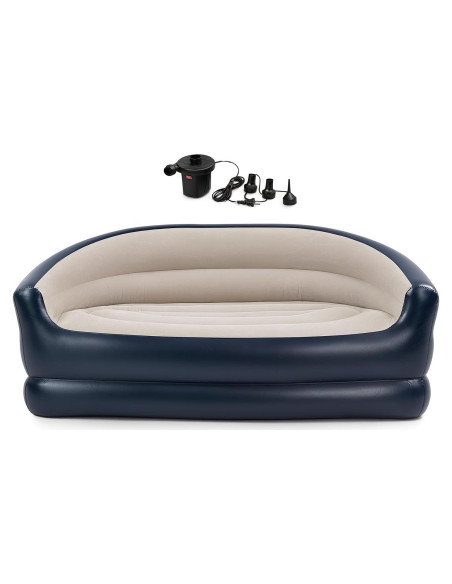 Sofá Inflable Doble Yosogo con Bomba de Aire - 150kg Sofá Inflable Doble Yosogo con Bomba de Aire - 150kg