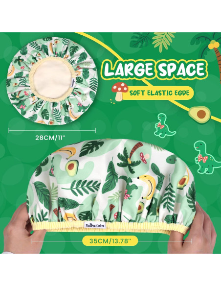 Gorro de Ducha Impermeable para Niños Años Tranquilos Verde 28 cm Gorro de Ducha Impermeable para Niños Años Tranquilos Verde 28 cm