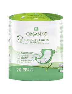 Forros de Pañal Organyc 100% Algodón Orgánico - 20 Unidades