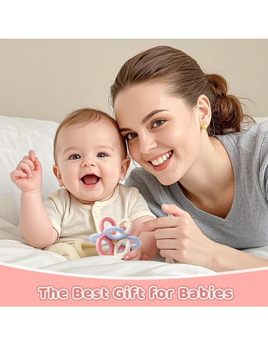 Juguete de Dentición 3 en 1 Yaozyety Rosa Silicona BPA Libre