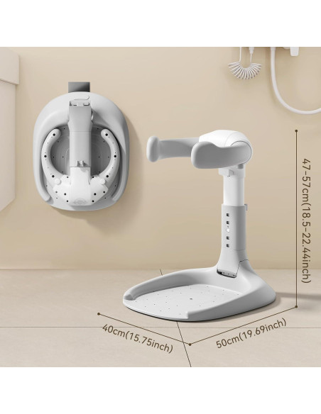 Soporte de Ducha Ajustable para Bebés Hebei Duoduohani Gris Soporte de Ducha Ajustable para Bebés Hebei Duoduohani Gris