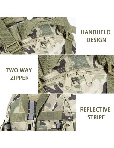 Mochila Táctica aiGear 25L Camo para Camping y Senderismo