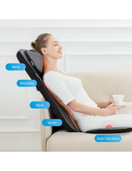 Masajeador Shiatsu Snailax SL-233 con Calor y Ajuste Masajeador Shiatsu Snailax SL-233 con Calor y Ajuste