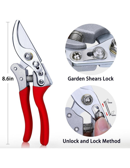 Tijeras de Podar Kynup V11 Rojo, Acero SK-5, 21.8 cm Tijeras de Podar Kynup V11 Rojo, Acero SK-5, 21.8 cm