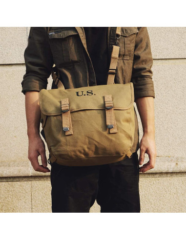 Bolsa Mensajera Militar SMONT M1936 Lona Vintage 30x30x10 cm