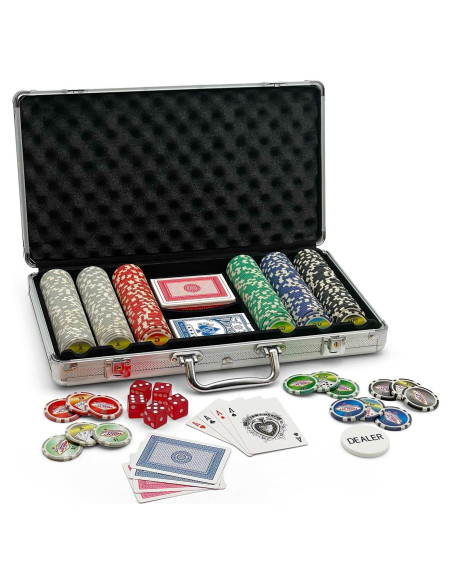 Juego de Póker Flat River 300 Fichas Estilo Las Vegas Juego de Póker Flat River 300 Fichas Estilo Las Vegas
