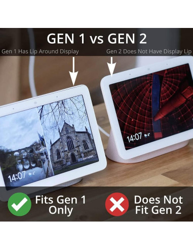Funda para Google Nest Hub 7" Gen 1 BocaDecals Fibra Carbono