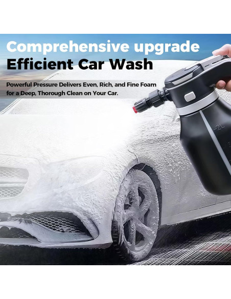 Rociador de Espuma Eléctrico ABFKQUEQ 2L Portátil para Autos Rociador de Espuma Eléctrico ABFKQUEQ 2L Portátil para Autos