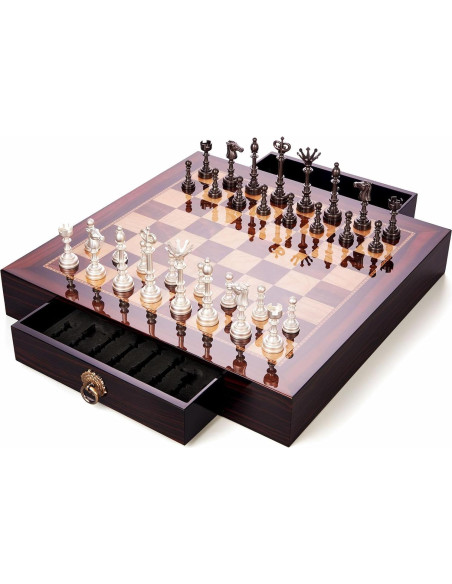 Juego de Ajedrez de Madera AMEROUS 50.8 cm con Piezas de Metal Juego de Ajedrez de Madera AMEROUS 50.8 cm con Piezas de Metal