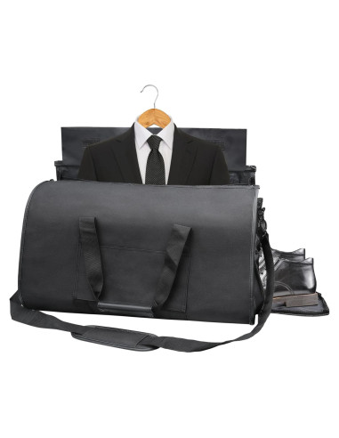 Bolsa de Viaje Convertible Kalawen 45L Negra con Compartimentos