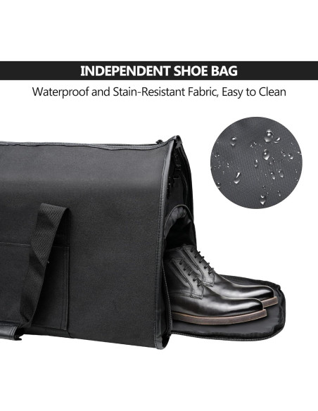 Bolsa de Viaje Convertible Kalawen 45L Negra con Compartimentos Bolsa de Viaje Convertible Kalawen 45L Negra con Compartimentos