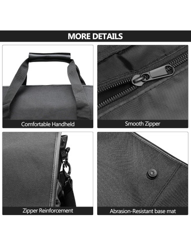 Bolsa de Viaje Convertible Kalawen 45L Negra con Compartimentos