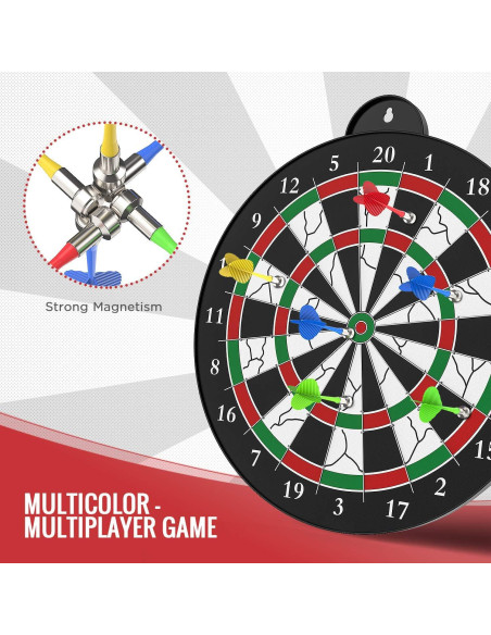 Tablero de Dardos Magnético CUKU - 12 Dardos - Juego Familiar Tablero de Dardos Magnético CUKU - 12 Dardos - Juego Familiar