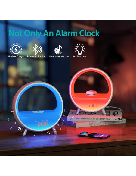 Reloj Despertador Amanecer MOMILLA WG401 con Carga Inalámbrica Reloj Despertador Amanecer MOMILLA WG401 con Carga Inalámbrica