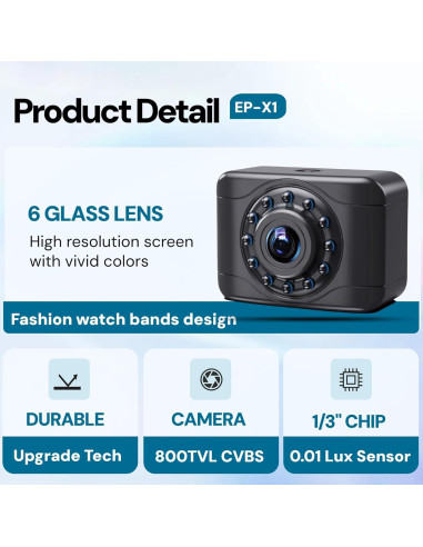 Cámara de Respaldo Epronic IP69 con Visión Nocturna 149