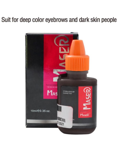 Tinta de Tatuaje Microblading 10ml Negro Marrón Orgánica
