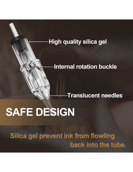 Cartuchos de Agujas de Tatuaje TONBAO 60pcs Variados 0.35mm