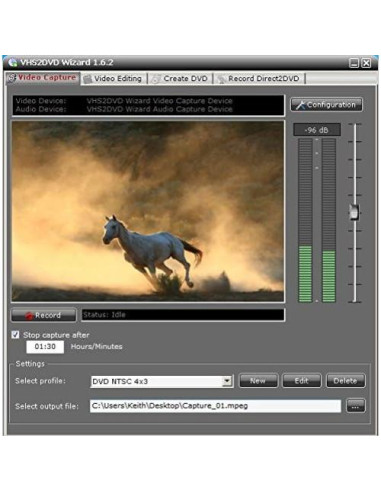Conversor VHS a DVD ClearClick con Capturador USB y Soporte