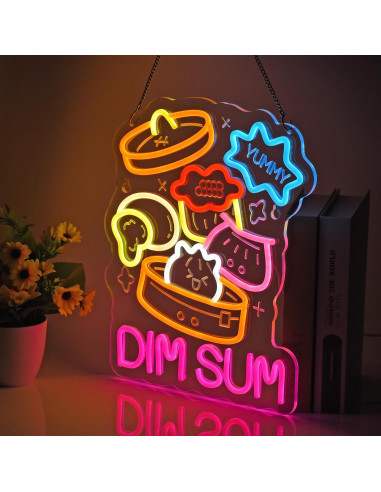 Señal de Neón DIM SUM JULHOVR 38x32 cm USB Regulable