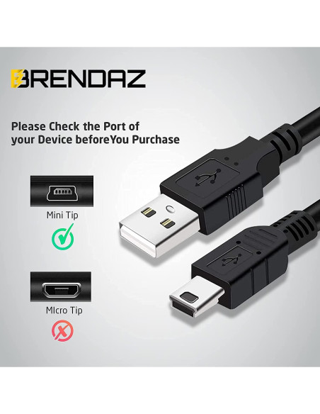 Cable Mini USB BRENDAZ 1 pie (30.48 cm) para micrófonos Blue Cable Mini USB BRENDAZ 1 pie (30.48 cm) para micrófonos Blue