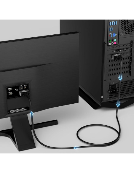 Cable VGA Macho a Macho Conable 7.62m 1080P Negro Cable VGA Macho a Macho Conable 7.62m 1080P Negro