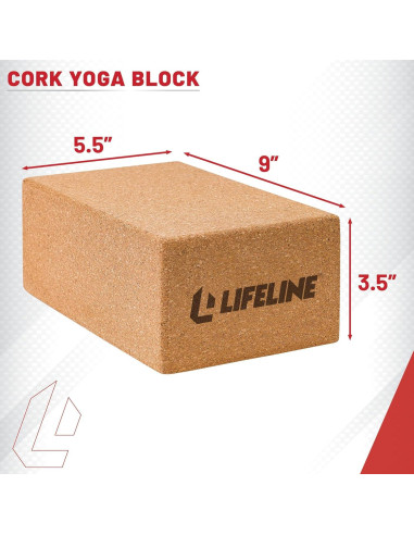 Bloque de Yoga de Corcho Lifeline 2 Pack Antideslizante