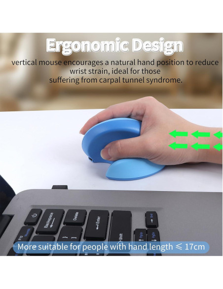 Ratón Vertical Ergonómico Mini KUYHRF Inalámbrico Bluetooth Ratón Vertical Ergonómico Mini KUYHRF Inalámbrico Bluetooth