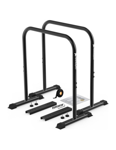 Barras de Dips Premium KAKICLAY Ajustables 400 kg Antideslizantes