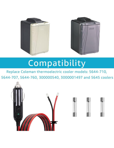 Cable de Alimentación 12V/24V Kzfuli 2.44m con Fusible 15A Cable de Alimentación 12V/24V Kzfuli 2.44m con Fusible 15A