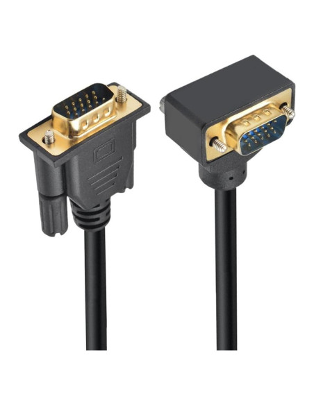Cable VGA RGB Macho a Macho 1.0m 90 Grados CY para Monitor Cable VGA RGB Macho a Macho 1.0m 90 Grados CY para Monitor
